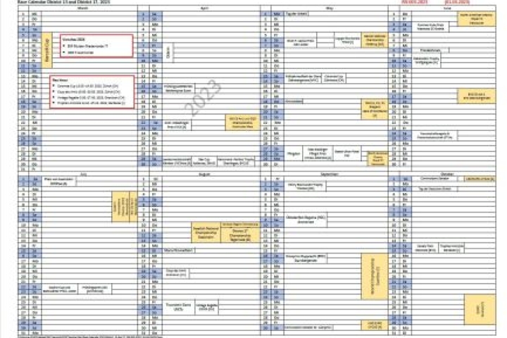 2023 Race Calender 17th district 